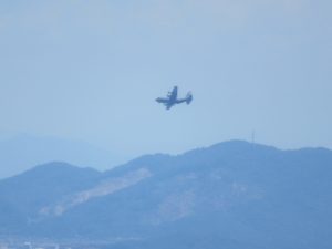 ヒルトン名古屋から見える自衛隊機