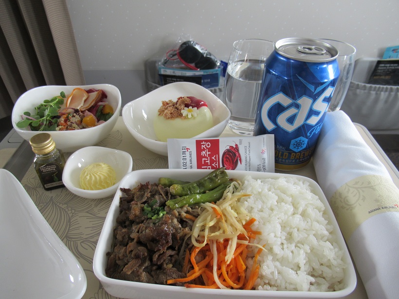 アシアナ航空仁川中部ビジネスクラス機内食