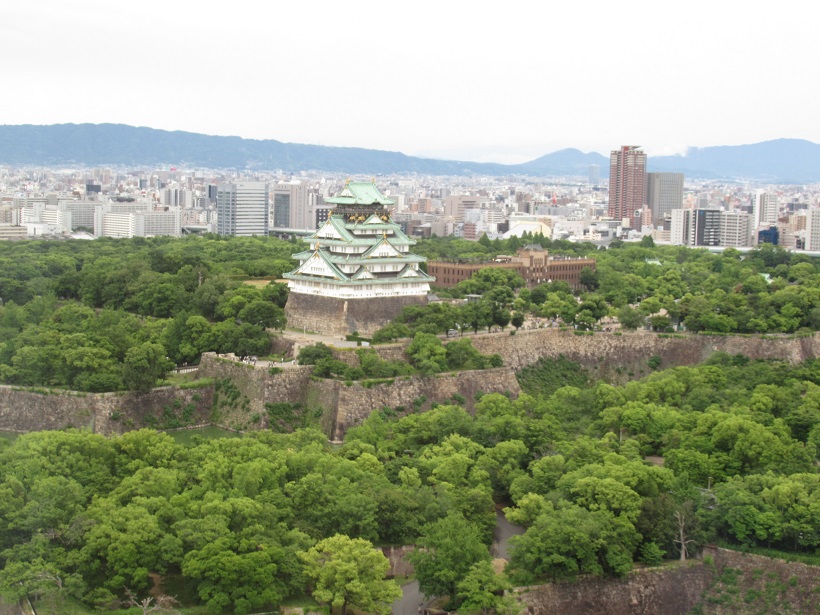 ヒルトン大阪城エグゼクティブラウンジからの眺め