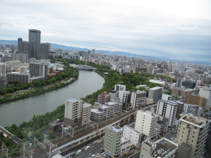 ダブルツリー大阪城リバービューの部屋景色